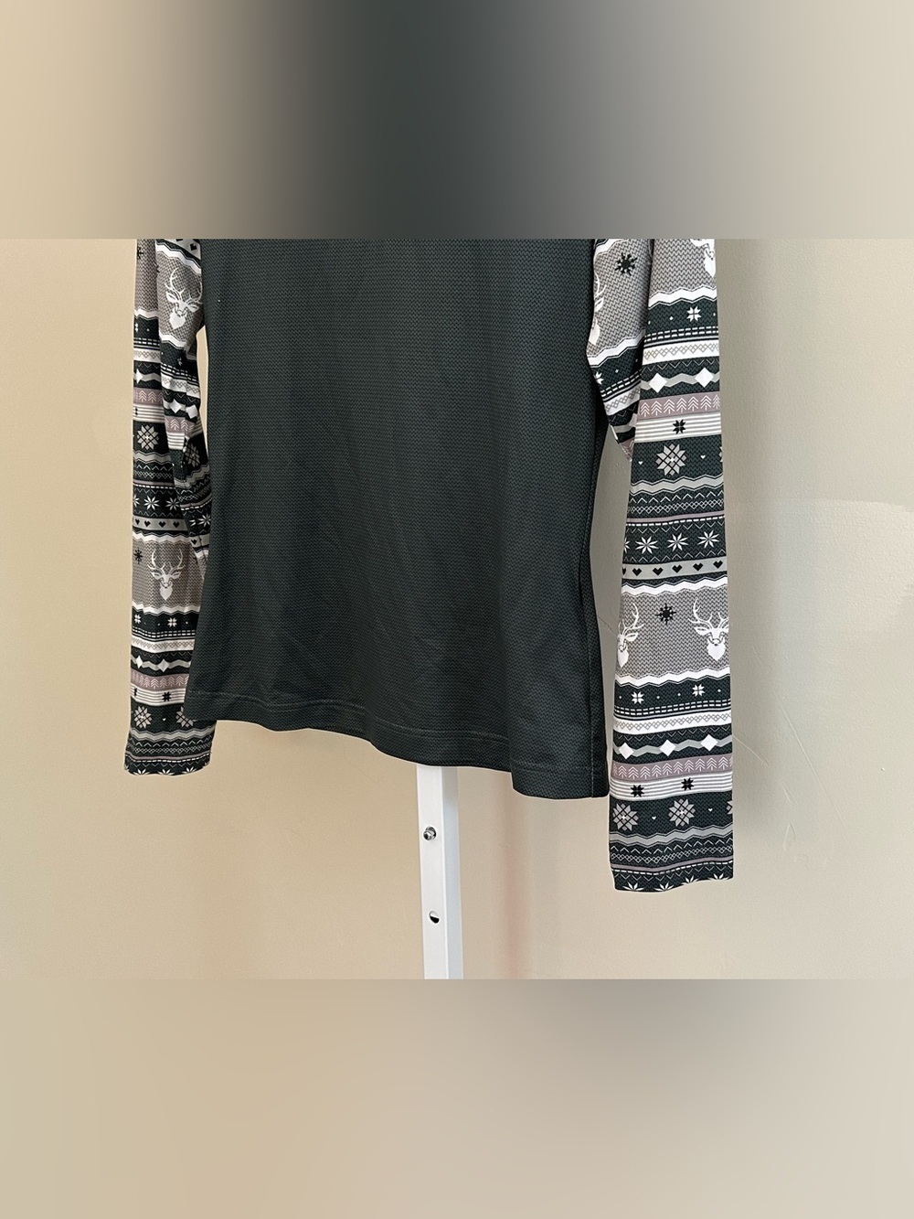 Alp N Rock Small Fair Isle Reindeer Quarter Zip Ski Top Après Ski Nordic - Picture 6 of 6